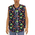 Colorful Halloween Party Pattern Print Sleeveless Baseball Jersey