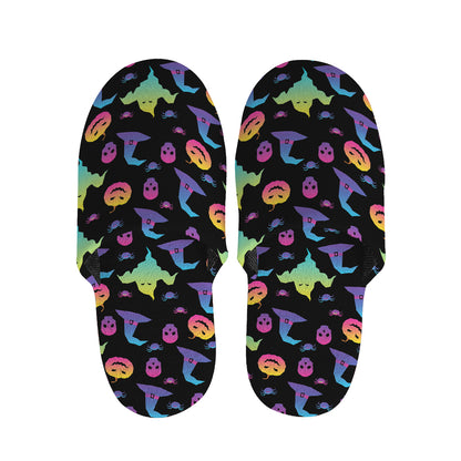 Colorful Halloween Party Pattern Print Slippers
