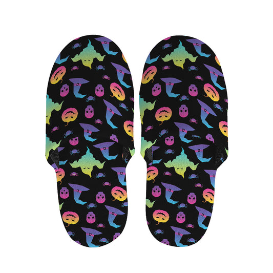 Colorful Halloween Party Pattern Print Slippers