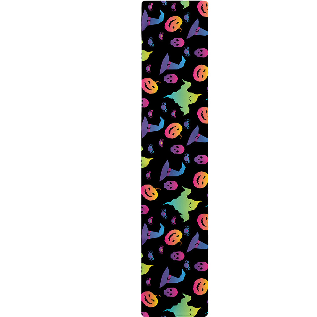 Colorful Halloween Party Pattern Print Table Runner