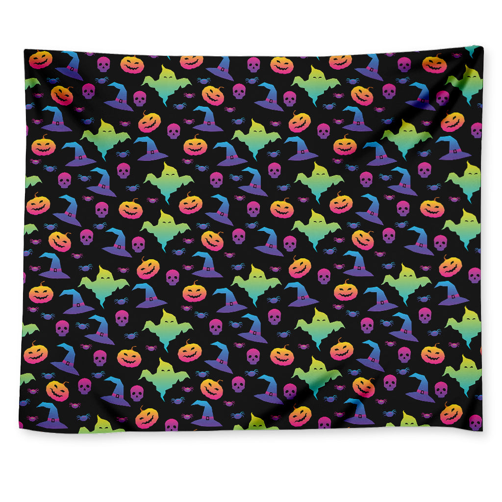 Colorful Halloween Party Pattern Print Tapestry