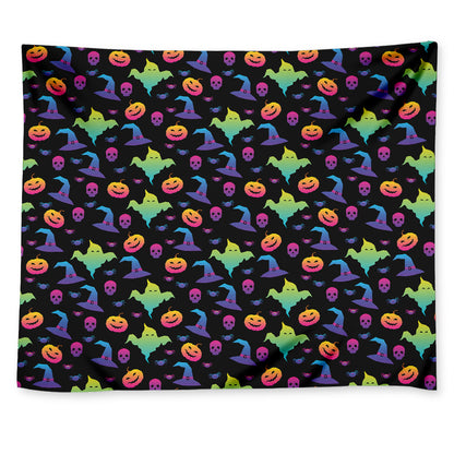 Colorful Halloween Party Pattern Print Tapestry