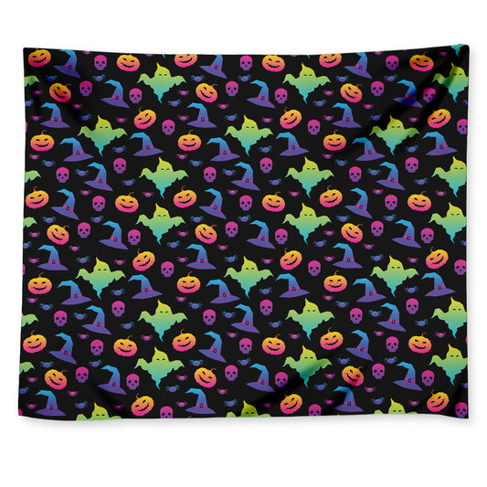 Colorful Halloween Party Pattern Print Tapestry