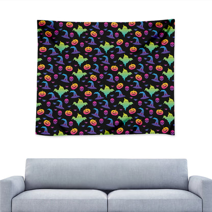 Colorful Halloween Party Pattern Print Tapestry