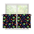 Colorful Halloween Party Pattern Print Tier Curtains