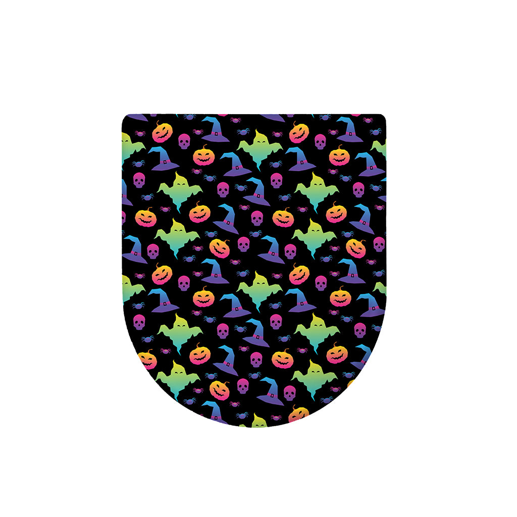 Colorful Halloween Party Pattern Print Toilet Lid Cover