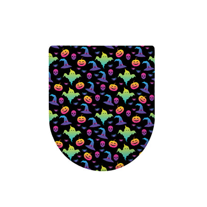 Colorful Halloween Party Pattern Print Toilet Lid Cover