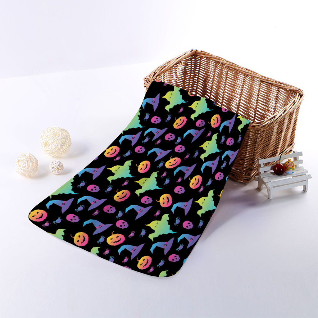 Colorful Halloween Party Pattern Print Towel