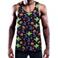 Colorful Halloween Party Pattern Print Men's Workout Tank Top