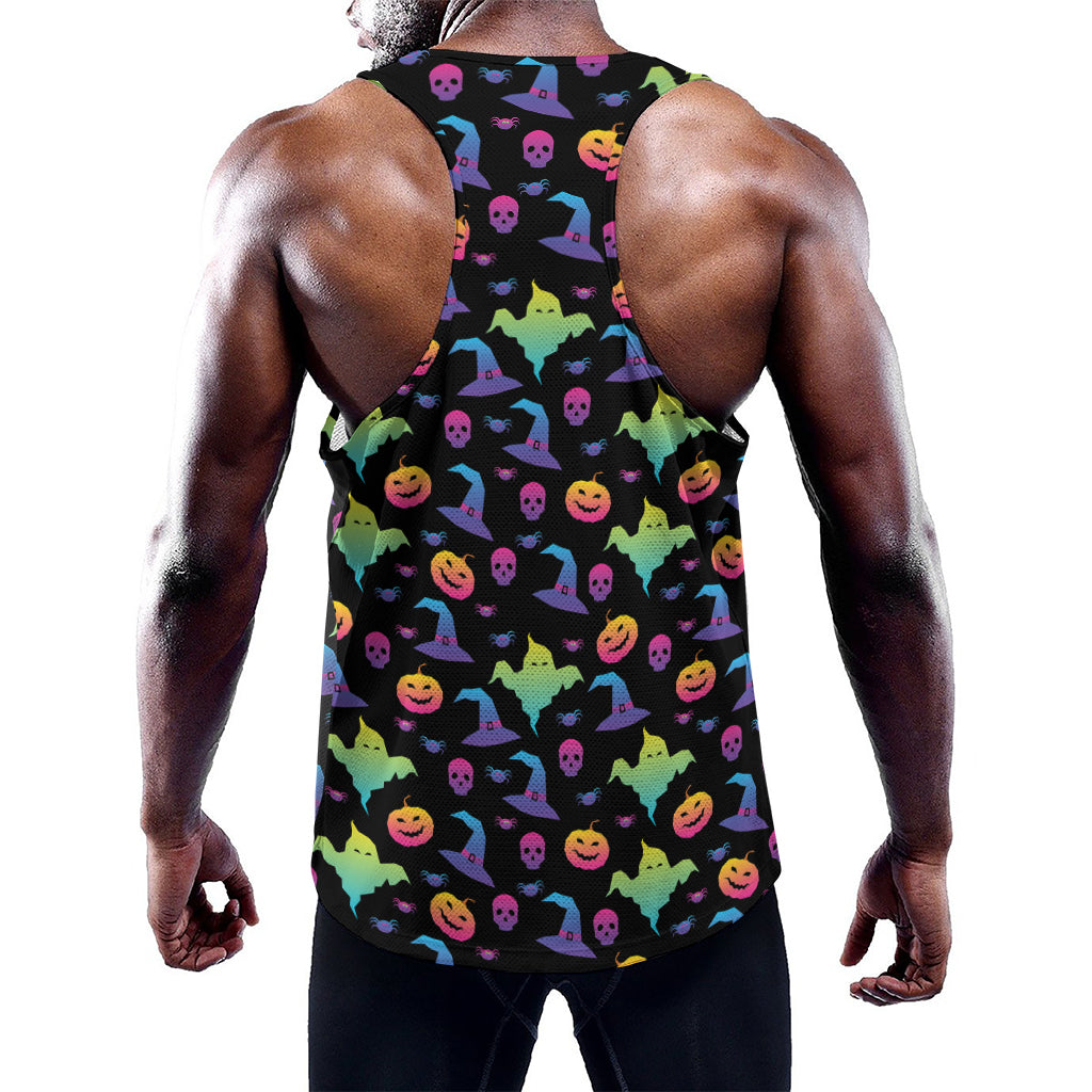 Colorful Halloween Party Pattern Print Training Tank Top
