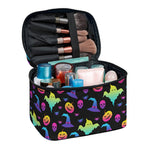 Colorful Halloween Party Pattern Print Travel Makeup Bag