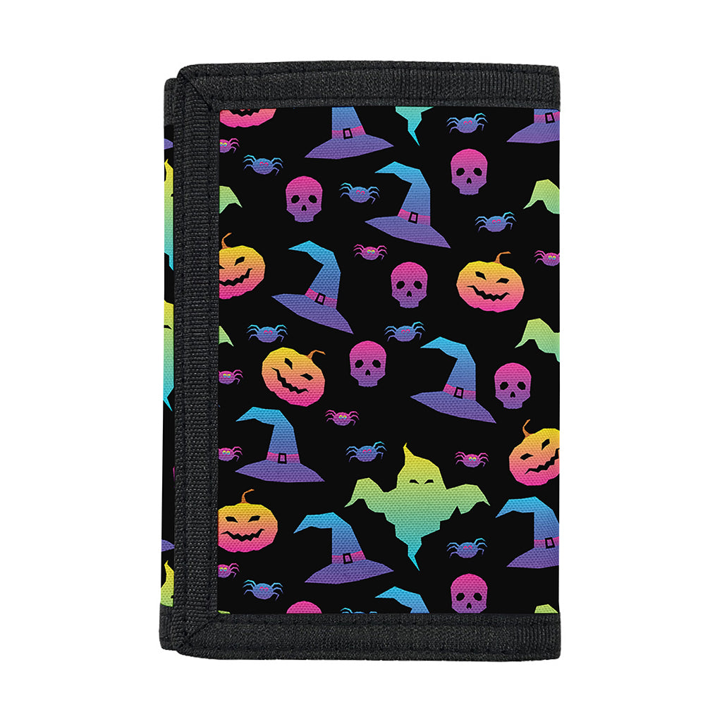 Colorful Halloween Party Pattern Print Trifold Wallet