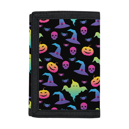 Colorful Halloween Party Pattern Print Trifold Wallet