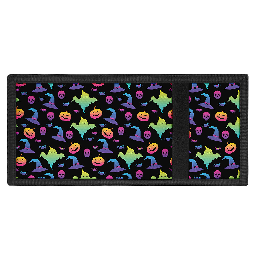 Colorful Halloween Party Pattern Print Trifold Wallet