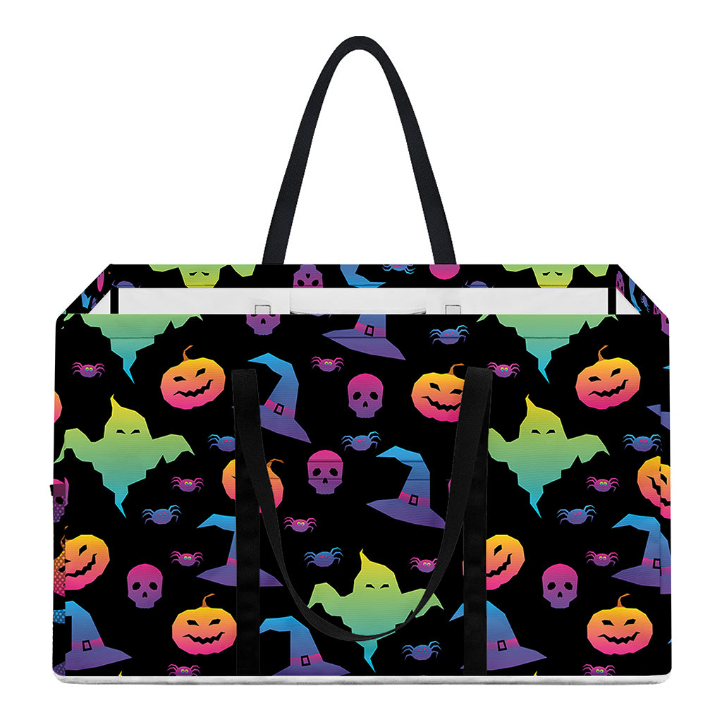 Colorful Halloween Party Pattern Print Utility Tote Bag