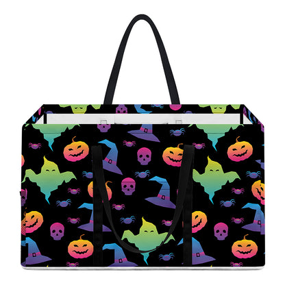 Colorful Halloween Party Pattern Print Utility Tote Bag