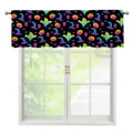 Colorful Halloween Party Pattern Print Window Valance