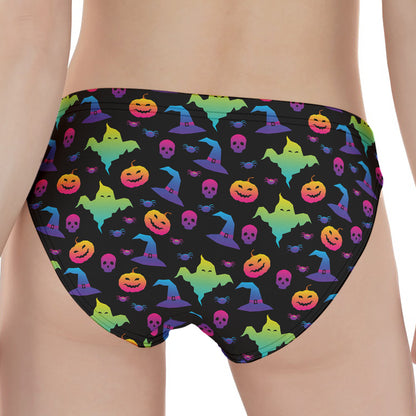 Colorful Halloween Party Pattern Print Women's Panties