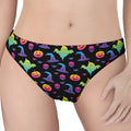Colorful Halloween Party Pattern Print Women's Thong