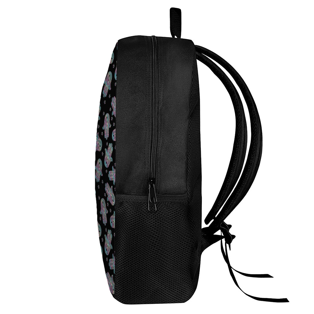 Colorful Hamsa Hand Print 17 Inch Backpack