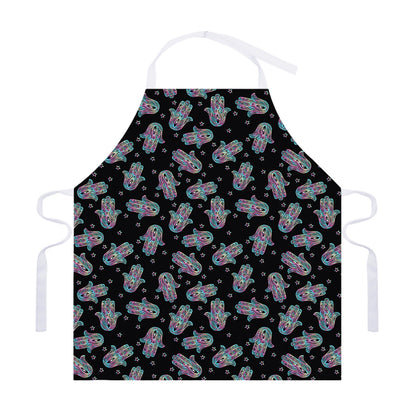 Colorful Hamsa Hand Print Adjustable Apron