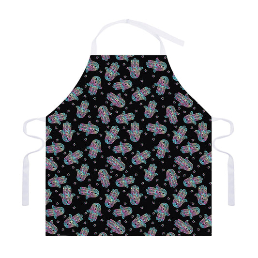 Colorful Hamsa Hand Print Adjustable Apron