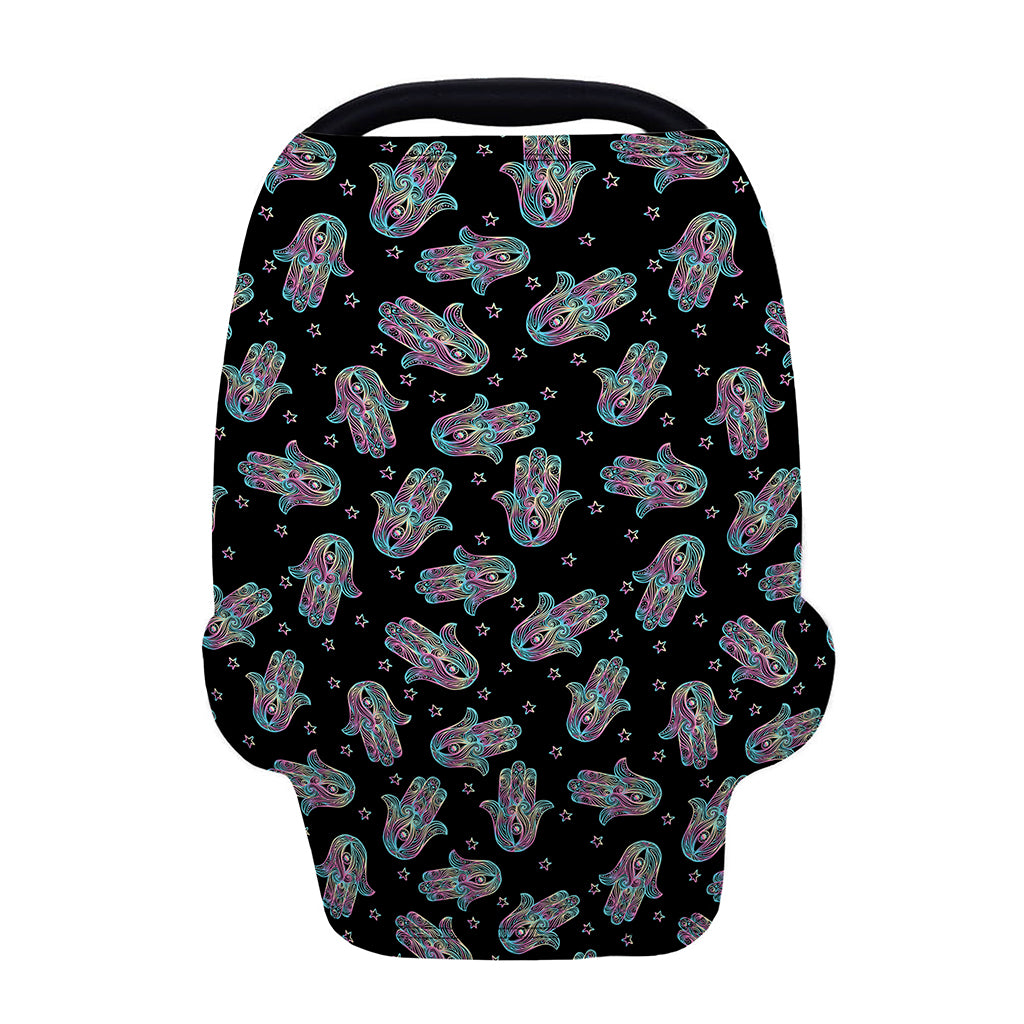 Colorful Hamsa Hand Print Baby Seat Cover