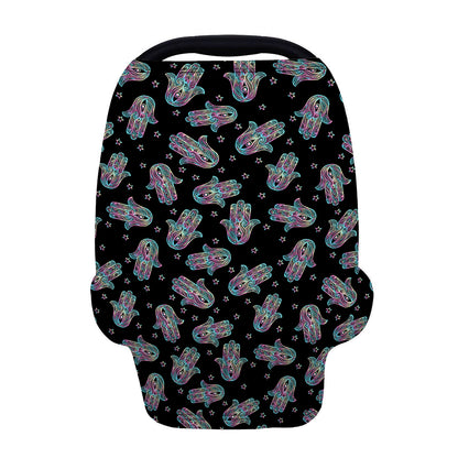 Colorful Hamsa Hand Print Baby Seat Cover