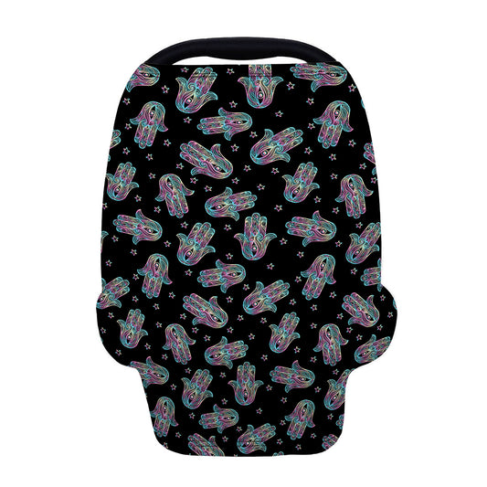 Colorful Hamsa Hand Print Baby Seat Cover