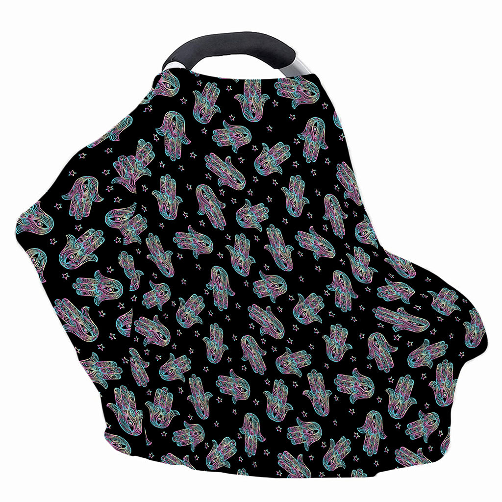 Colorful Hamsa Hand Print Baby Seat Cover