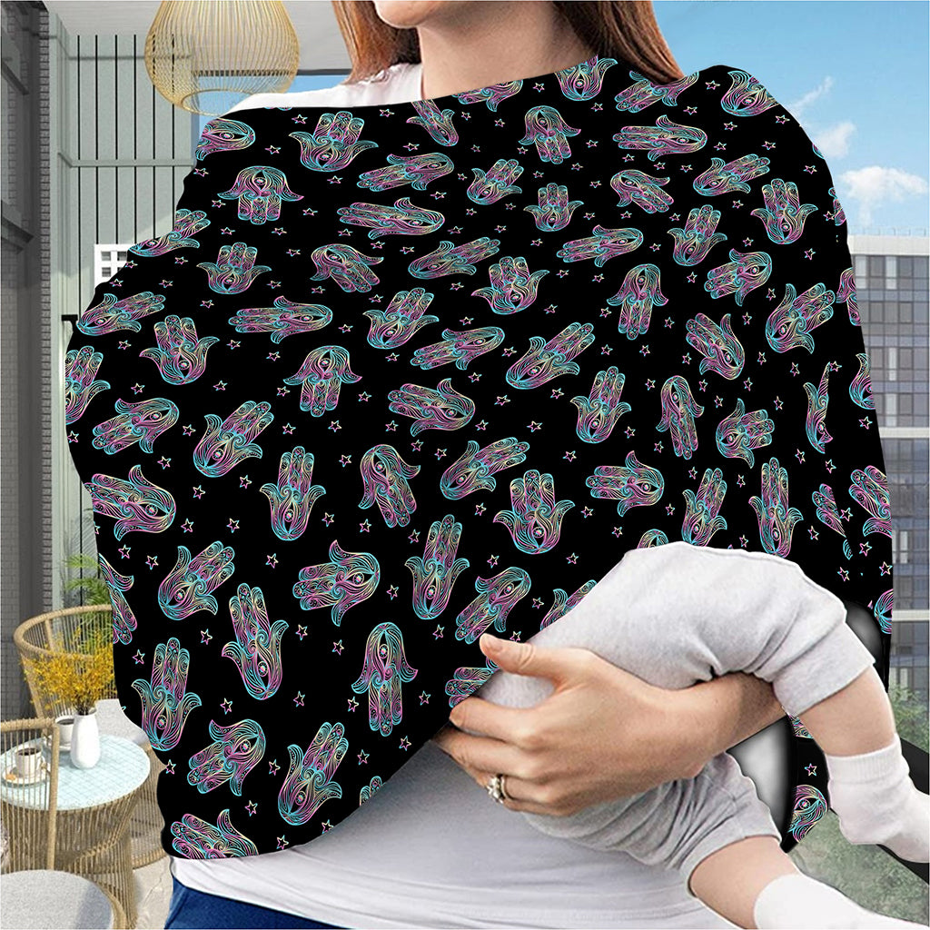 Colorful Hamsa Hand Print Baby Seat Cover