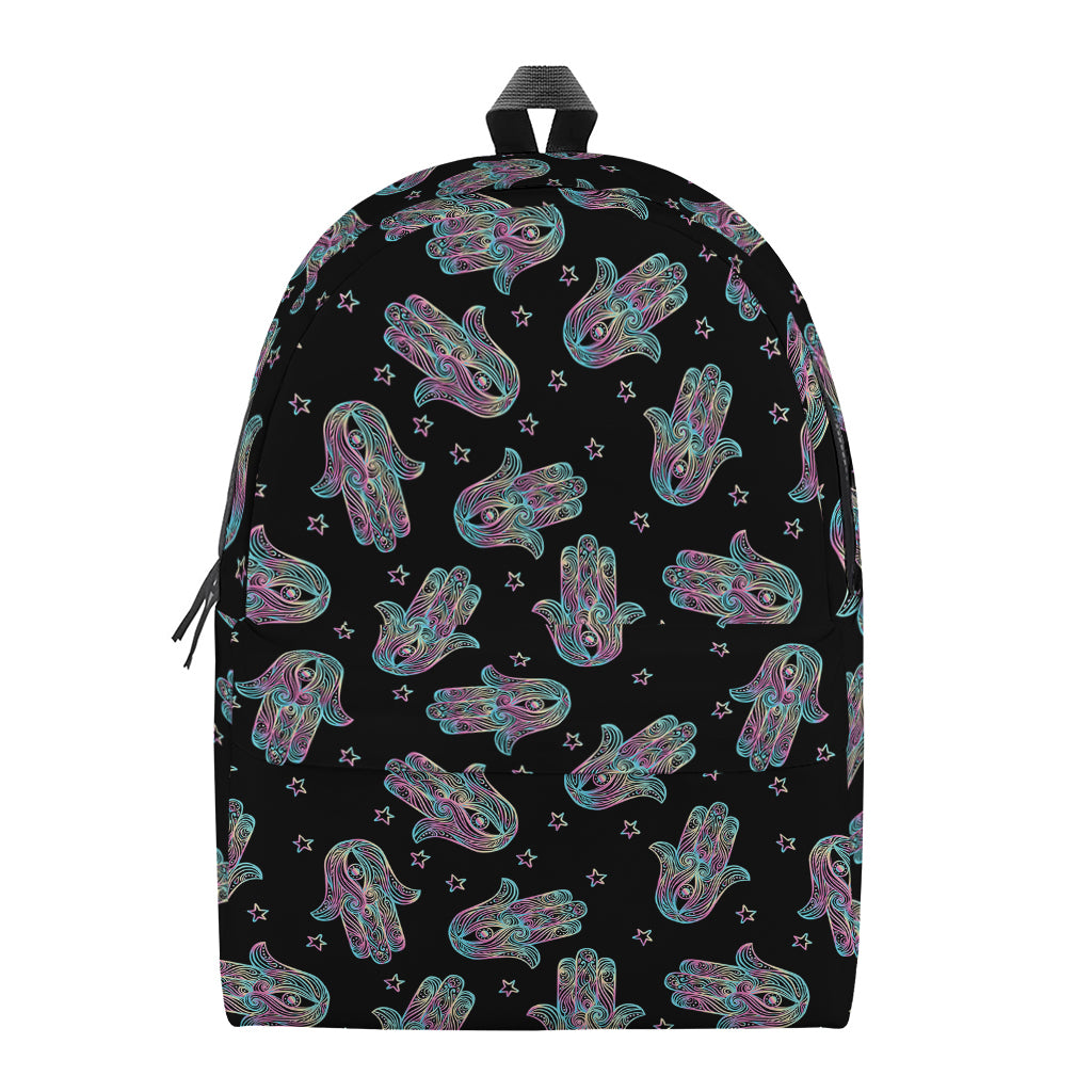 Colorful Hamsa Hand Print Backpack