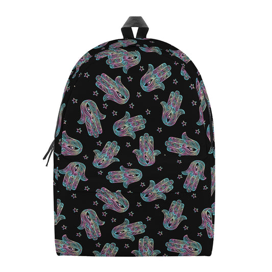 Colorful Hamsa Hand Print Backpack