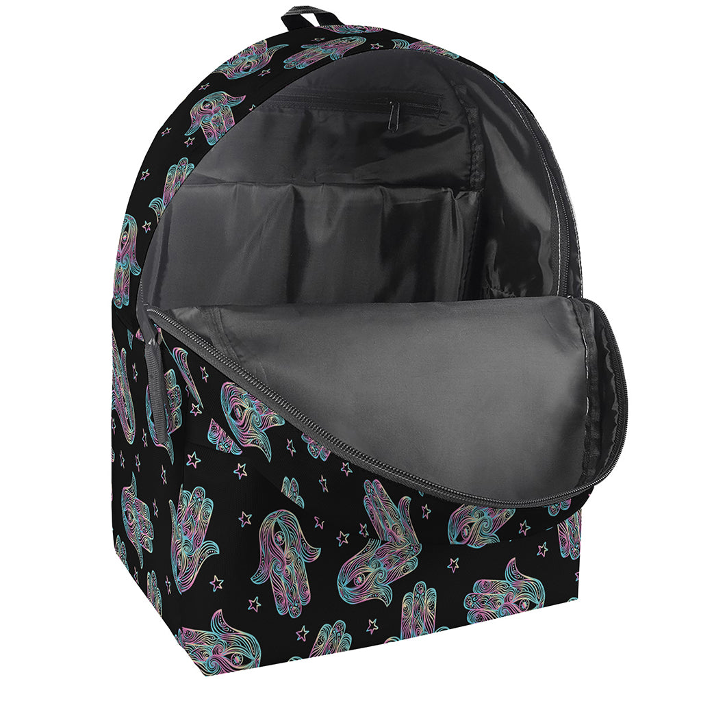 Colorful Hamsa Hand Print Backpack