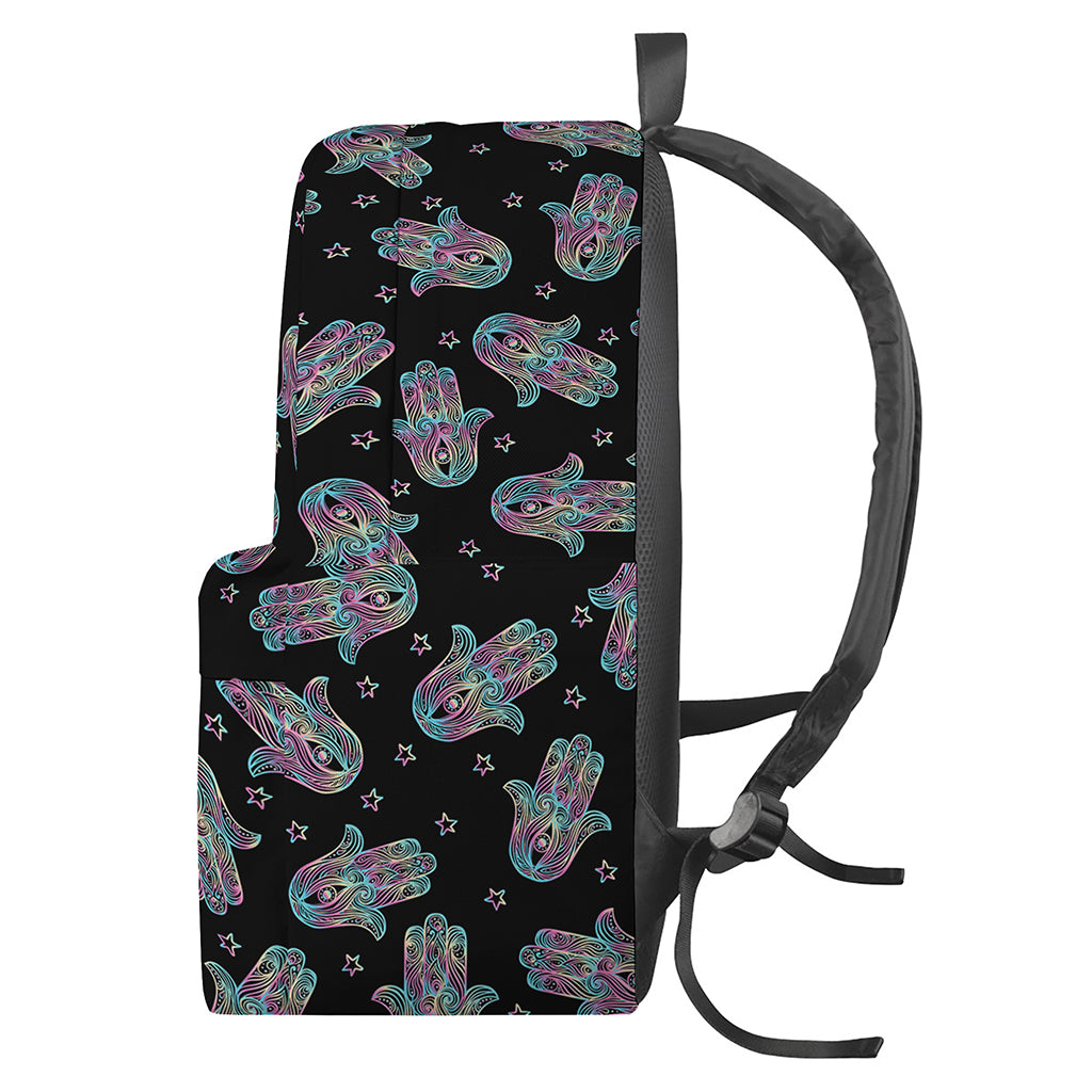 Colorful Hamsa Hand Print Backpack