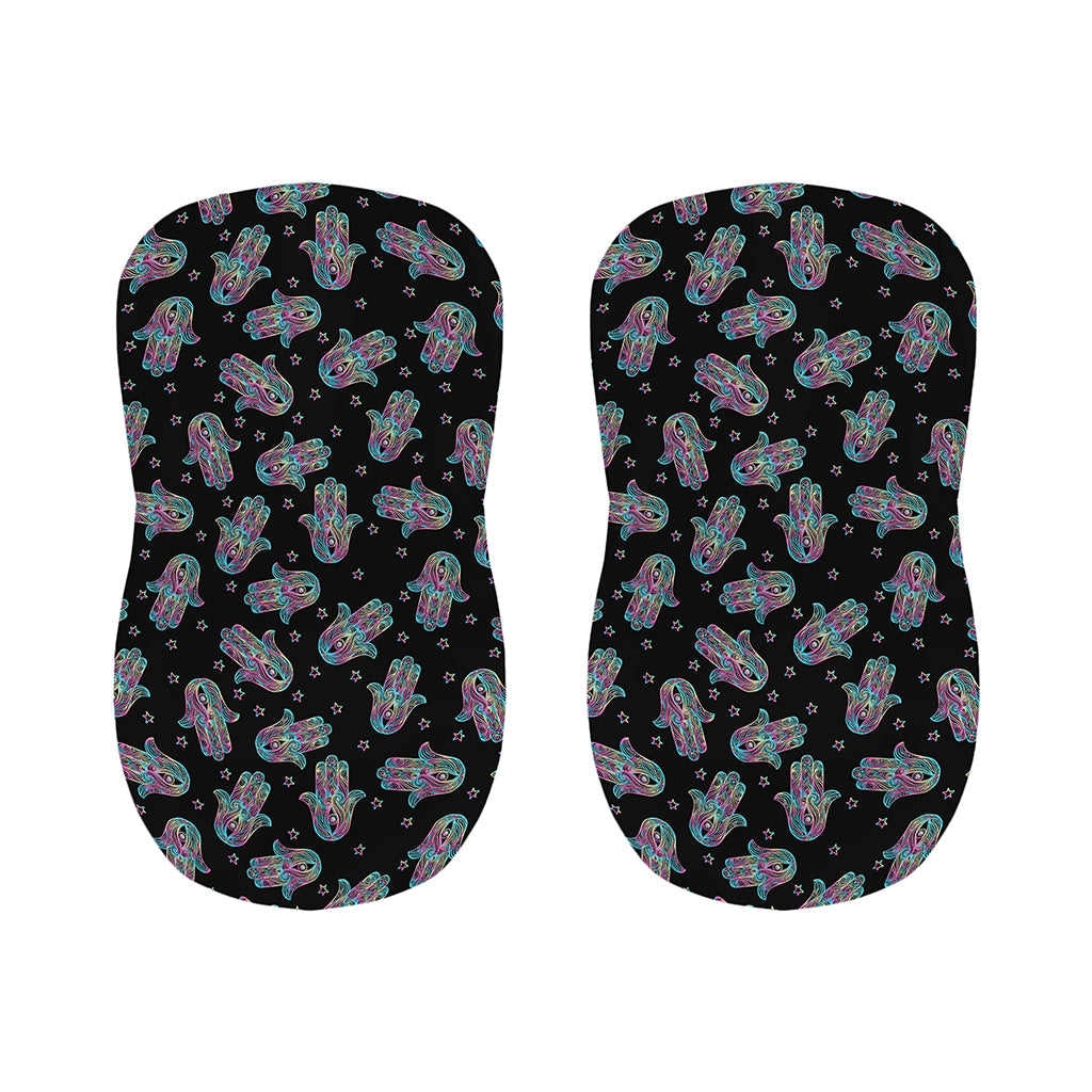Colorful Hamsa Hand Print Bar Stool Covers