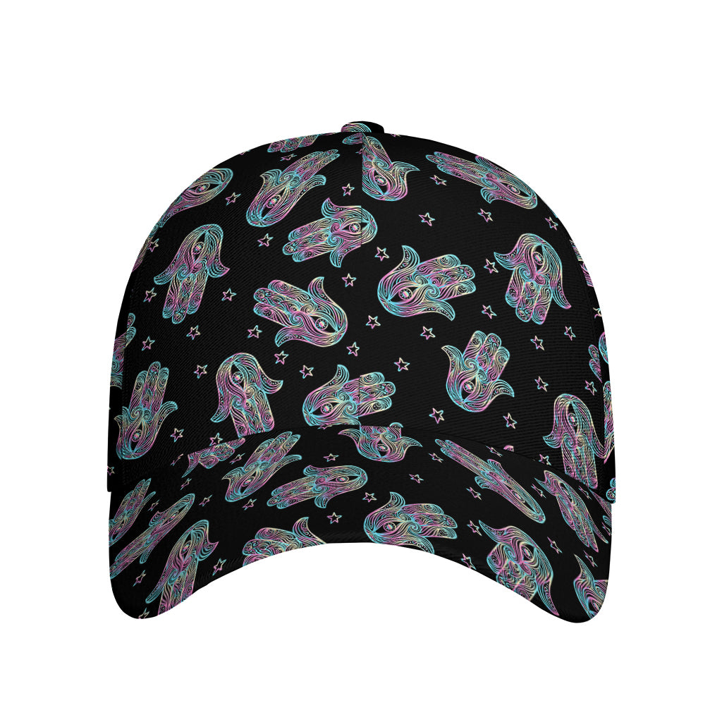 Colorful Hamsa Hand Print Baseball Cap