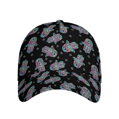 Colorful Hamsa Hand Print Baseball Cap