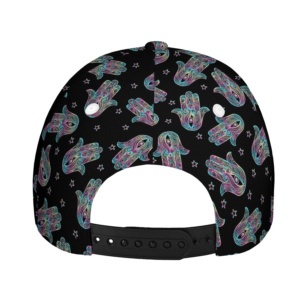 Colorful Hamsa Hand Print Baseball Cap