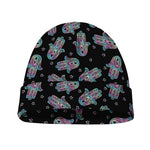 Colorful Hamsa Hand Print Beanie