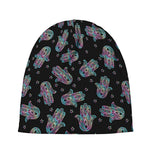 Colorful Hamsa Hand Print Beanie