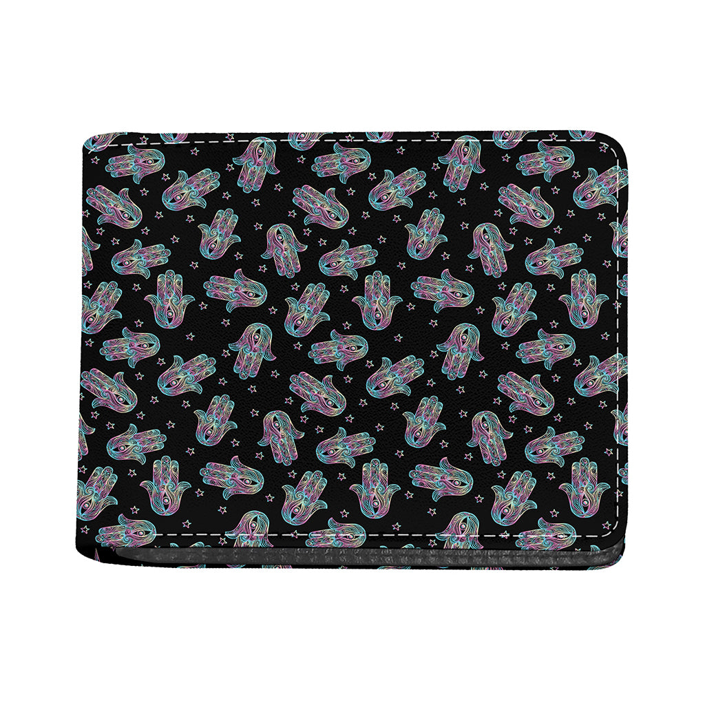 Colorful Hamsa Hand Print Bifold Wallet