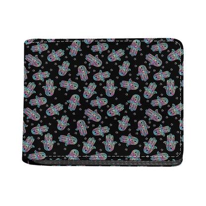 Colorful Hamsa Hand Print Bifold Wallet