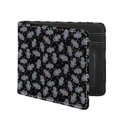 Colorful Hamsa Hand Print Bifold Wallet