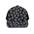 Colorful Hamsa Hand Print Black Mesh Trucker Hat