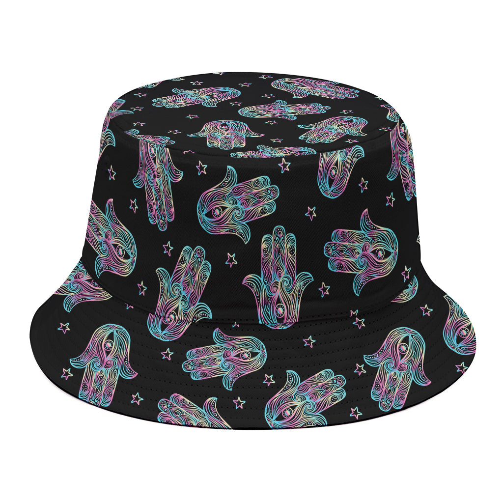 Colorful Hamsa Hand Print Bucket Hat