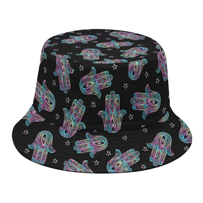Colorful Hamsa Hand Print Bucket Hat