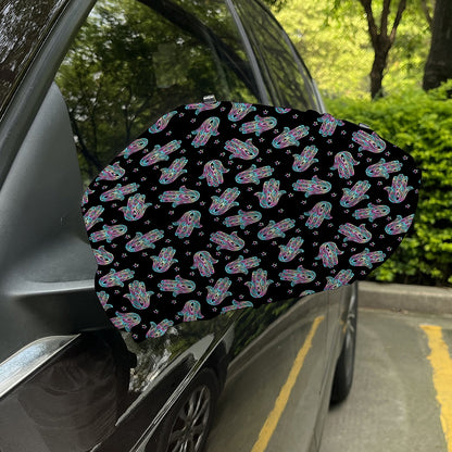 Colorful Hamsa Hand Print Car Side Mirror Covers