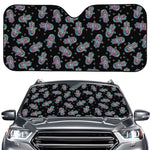 Colorful Hamsa Hand Print Car Windshield Sun Shade