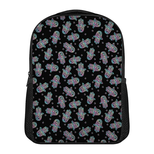 Colorful Hamsa Hand Print Casual Backpack